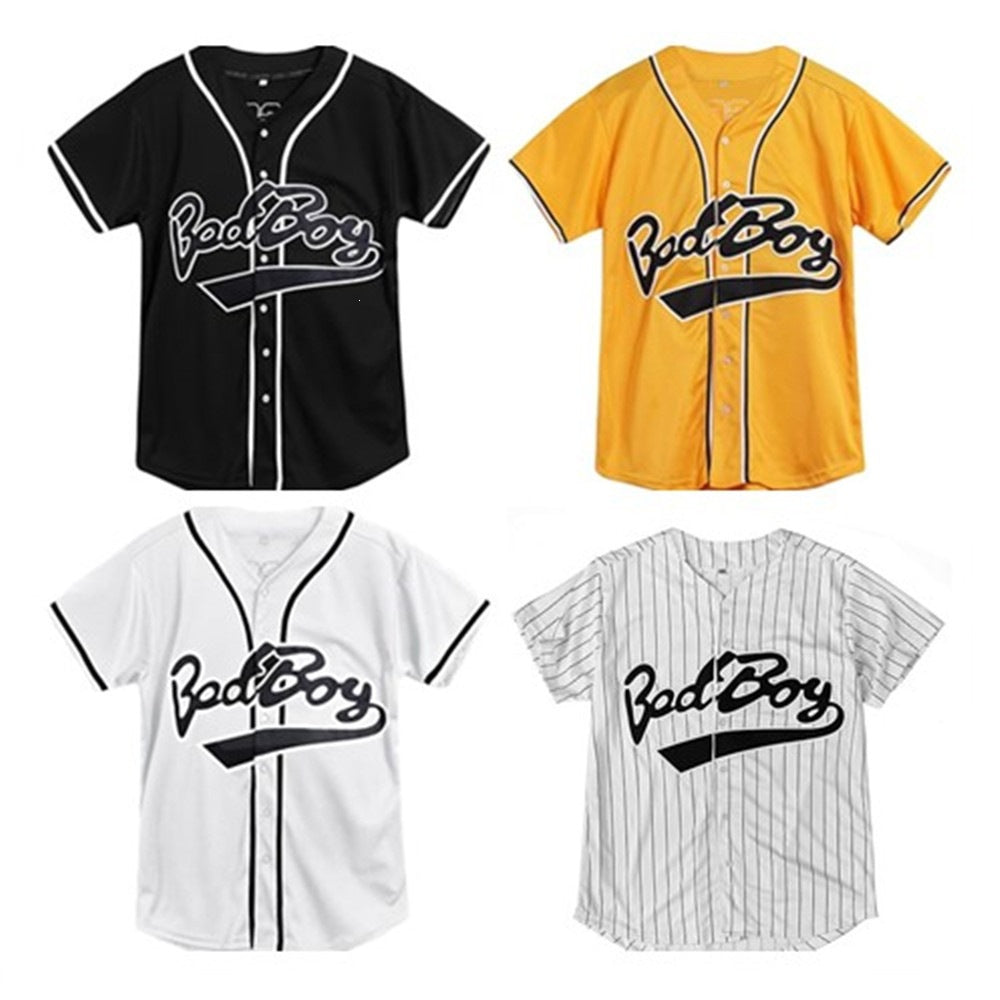 Baseball jersey men's Blank retro jersey cardigan jerseys